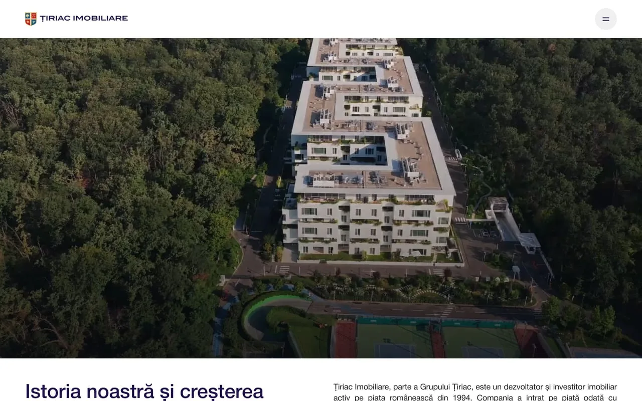 Țiriac Imobiliare — Dezvoltare web